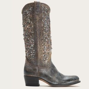 Frye Deborah Studded Tall Cowboy Boots